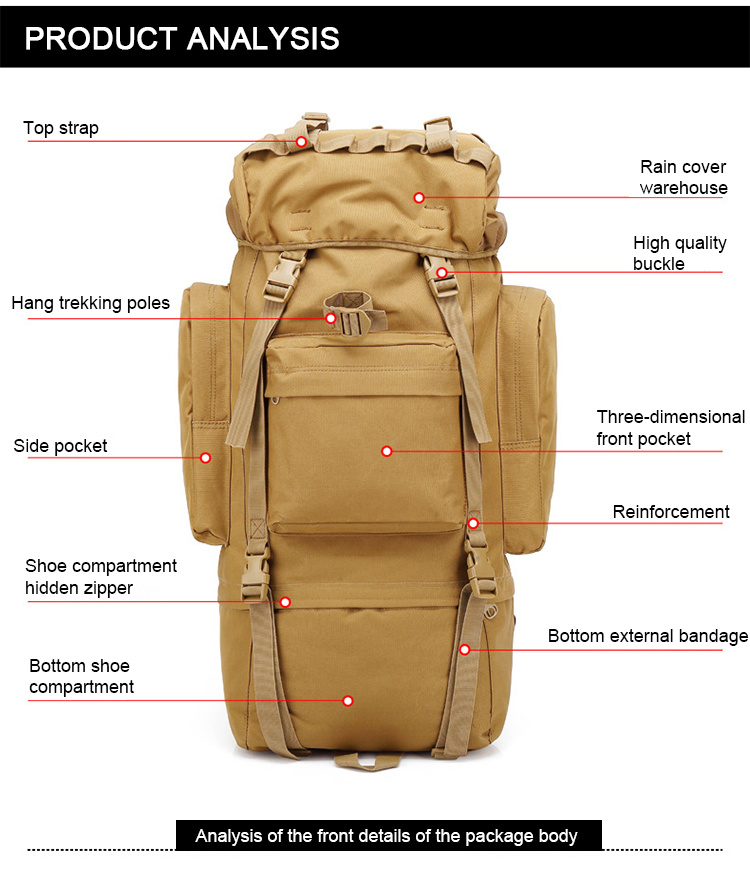 Mountaineering and Outdoor Backpack Professional Mountaineering Bag