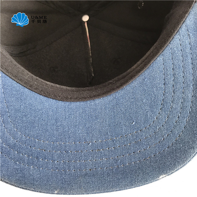 Sublimated Digital Print Jeans Brim Hip Hop Hat Snapback Cap