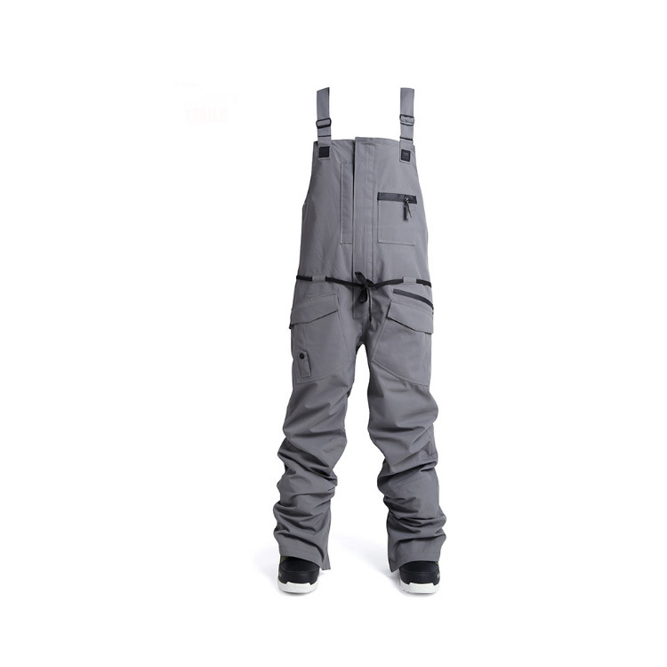 2019 New Design Windproof Men Hiking Suspender Trousers Ski Winter Pant Snowboard Trousers for Men