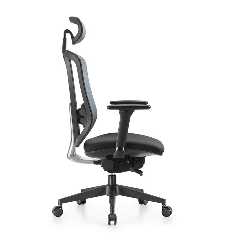 Self-Adjusting Back Ergonomic Black Adjustable Swivel Executive Office Chair
