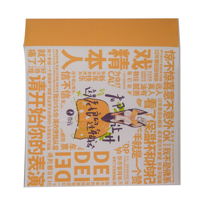 High Quality Solid Color Poly Bubble Mailer Bag with Orange Logo Factory