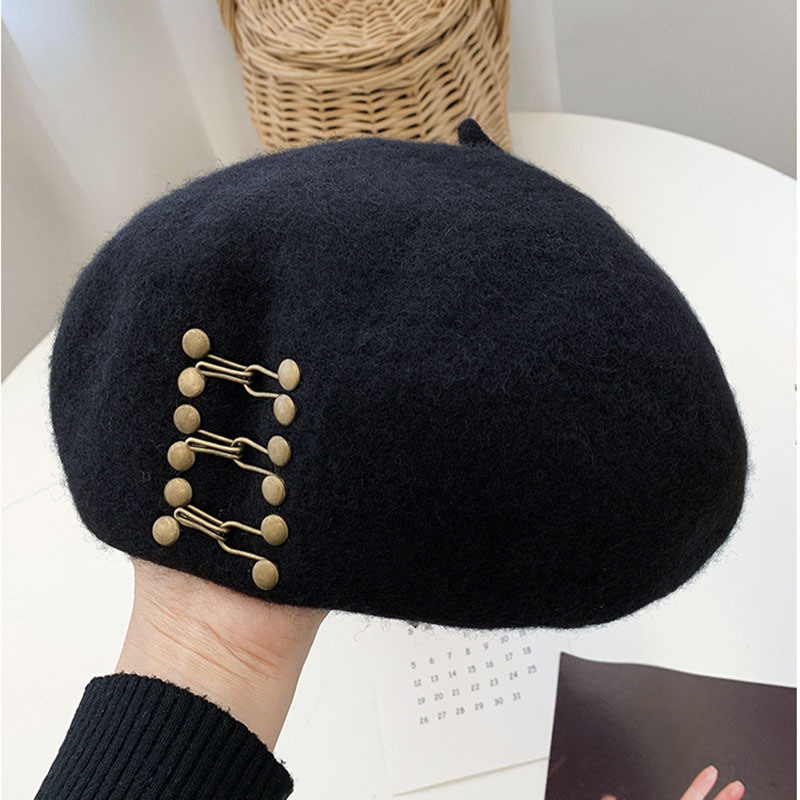 Autumn Winter Wool Beret Web Celebrity Painter's Hat Woolen Hat