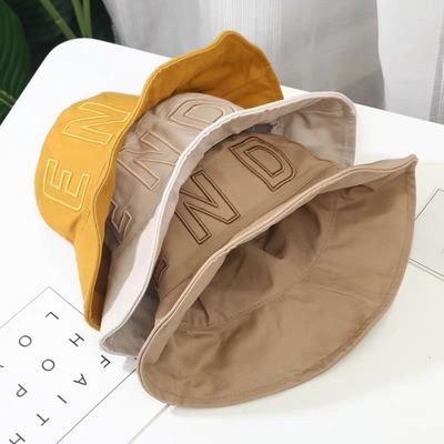 Top Quality Fisherman Hat Summer Fashion Joker Thin Embroidered Letter Sun Hat