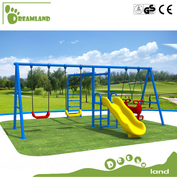Kids Indoor Outdoor Playground Children Game Plastic Swing Set with Slide
