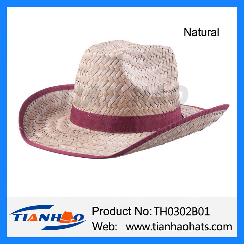 Sombrero Mat Grass Man Straw Cowboy Hat for Promotion