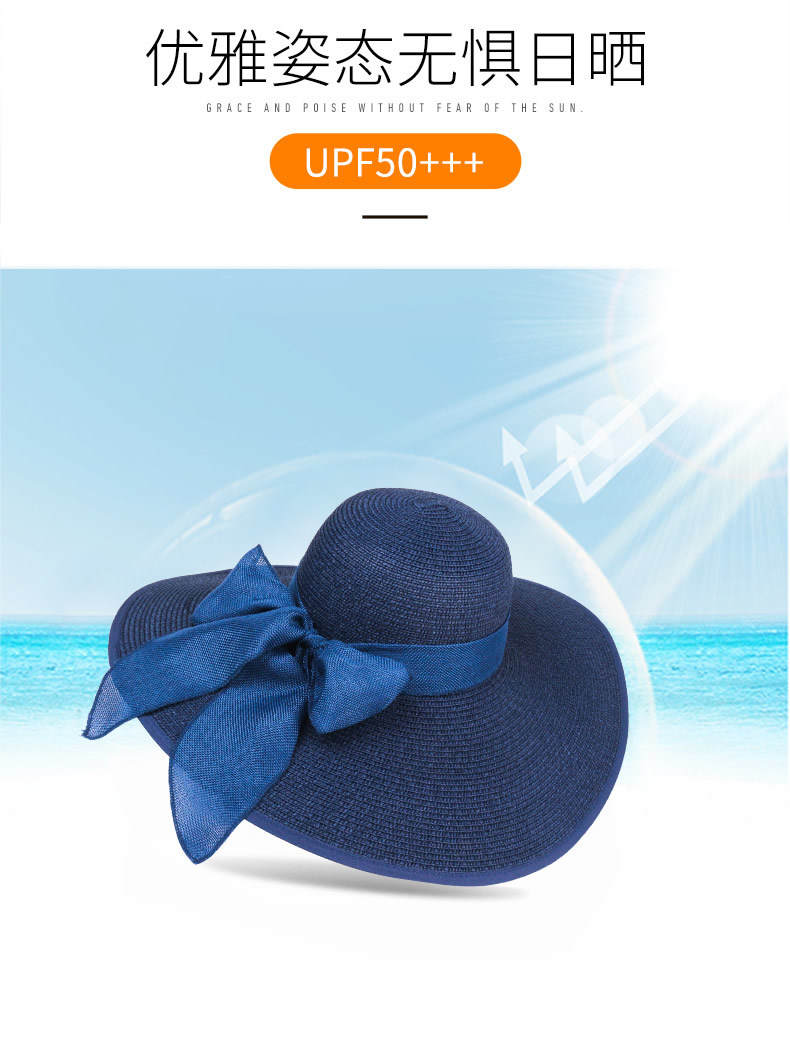 Straw Hats Sun Hats Lady's Straw Caps Sunshade Hats Folding Caps Beach Caps Travel Beach Hats