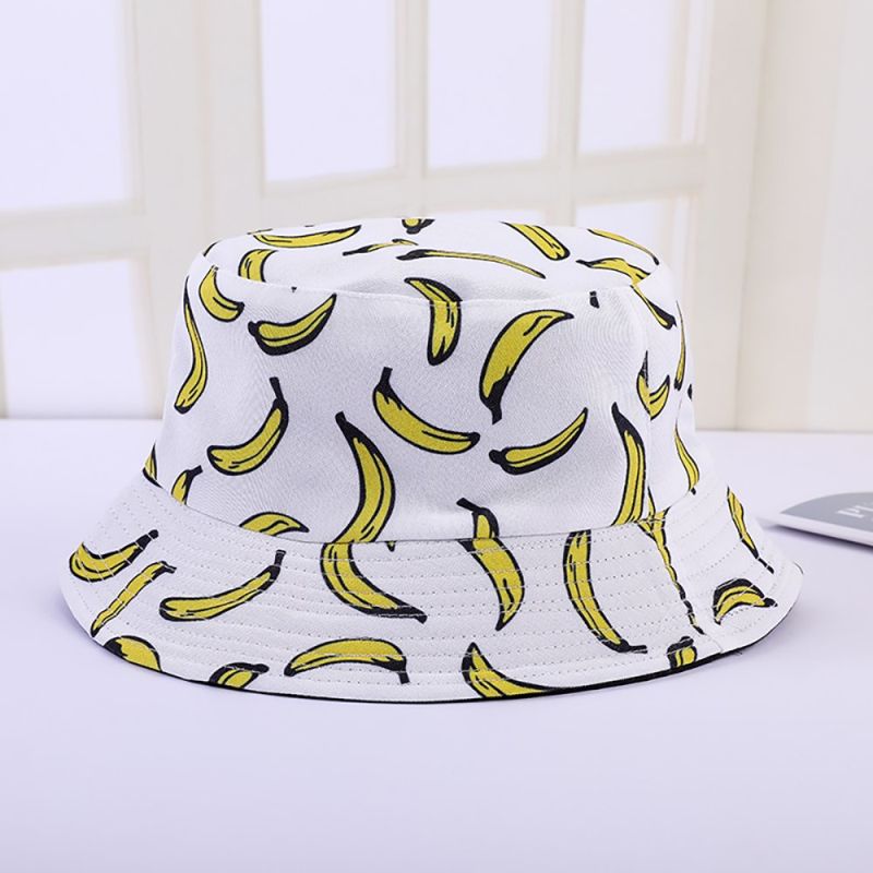 Cotton Fisherman Hat, Multicolor Sun Hat, Fruit Pattern Bucket Hat