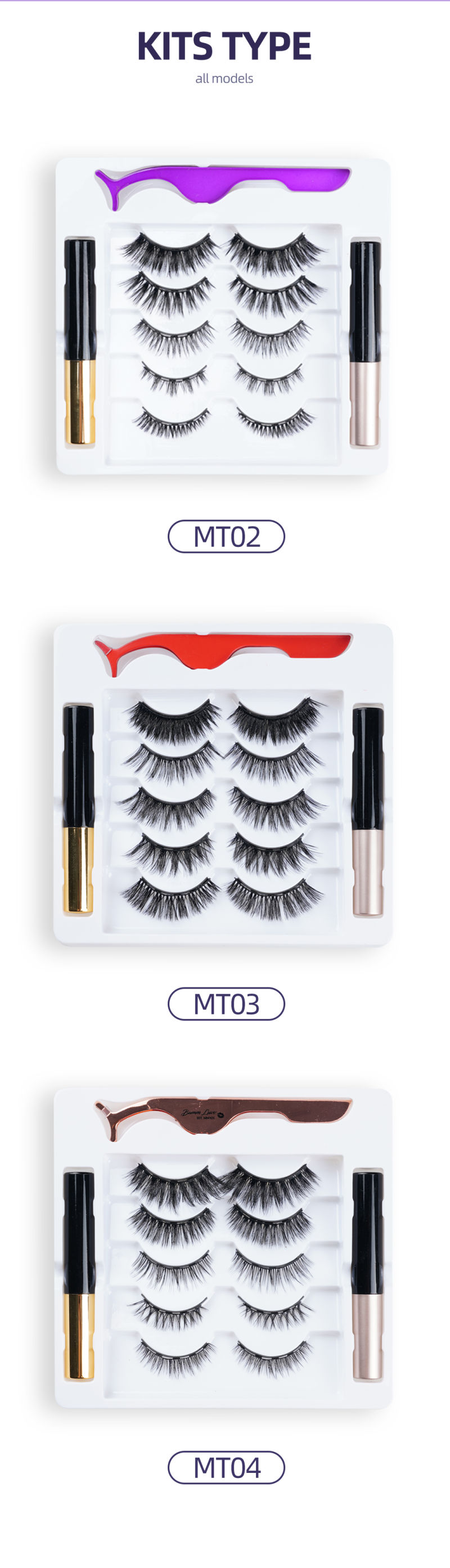 New Free Samples 3D Faux Mink 5D Faux Mink Real Mink Private Label Pure Mink Eyelashes