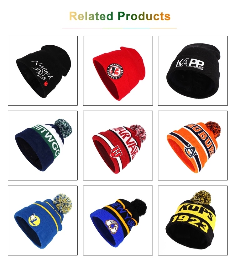 Kids Knitted Winter Hats with Logo