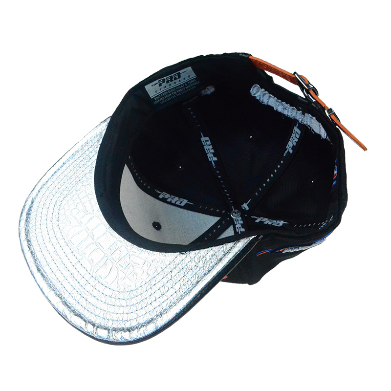 Custom All Black Snapback Hat Baseball Cap Golf Cap