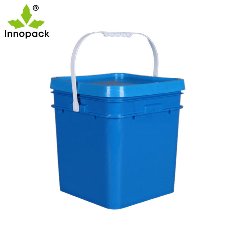 15 Liter Plastic Square Bucket Pail Food Grade 5L Bucket for Packing Paint Bucket