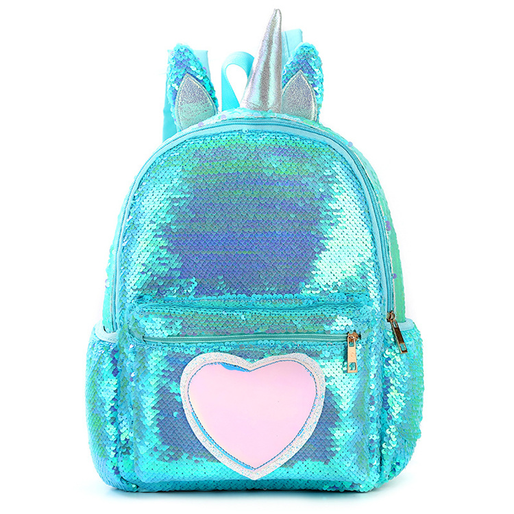 Girl Glitter Custom Paillette Sequin Unicorn School Bag for Girl