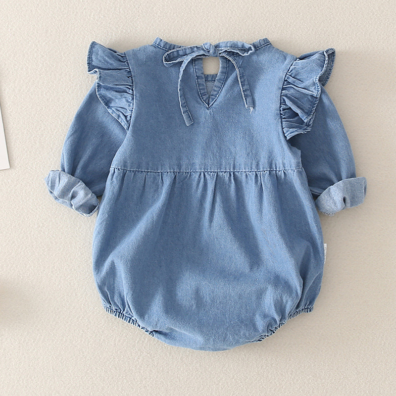 Baby Jumpsuit Spring and Autumn Clothing Denim Shirt Baby Clothes