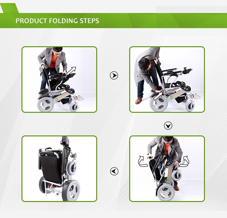 Remote Foldable Wheelchair Electric Power Lift up Seat Wheelchair