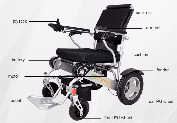 Remote Foldable Wheelchair Electric Power Lift up Seat Wheelchair