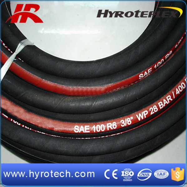 Fiber Braided Cloth Wrapped Hydraulic Hose SAE 100r6