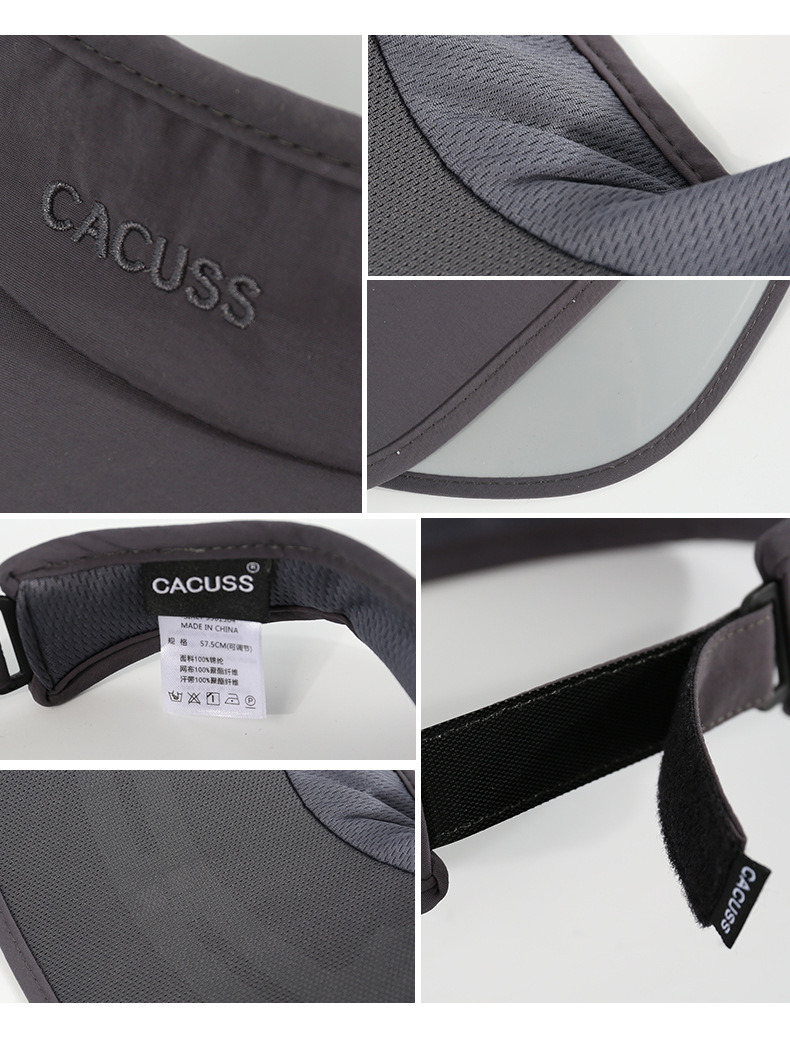 Custom Upf50+ Polyamide Collapsible Summer Sun Hat, Breathable Visor Cap Unisex 5