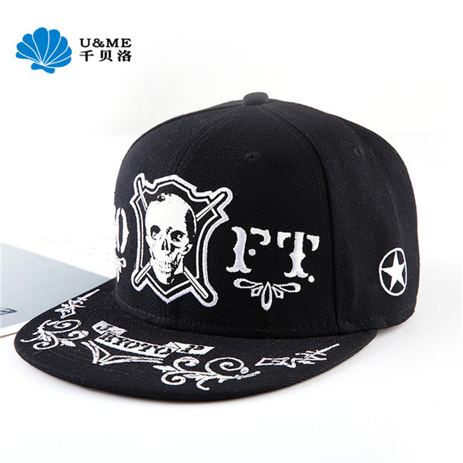 Heavy Brushed 3D Embroidery outdoor Snapback Hip Hop Hat