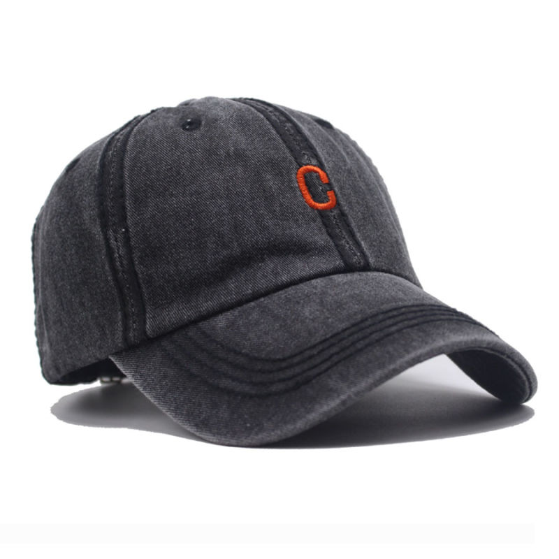 Customized Streched Cotton Heavy Demin Washed Baseball Hat for Men