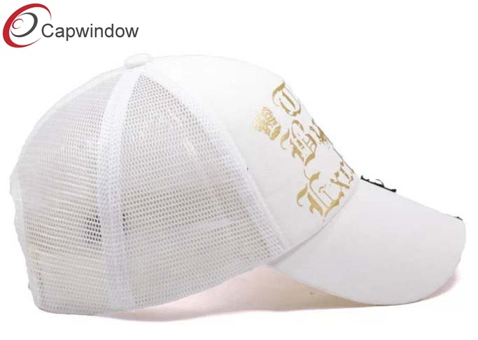 White Breathable Mesh Hat Baseball Cap Trucker Hat