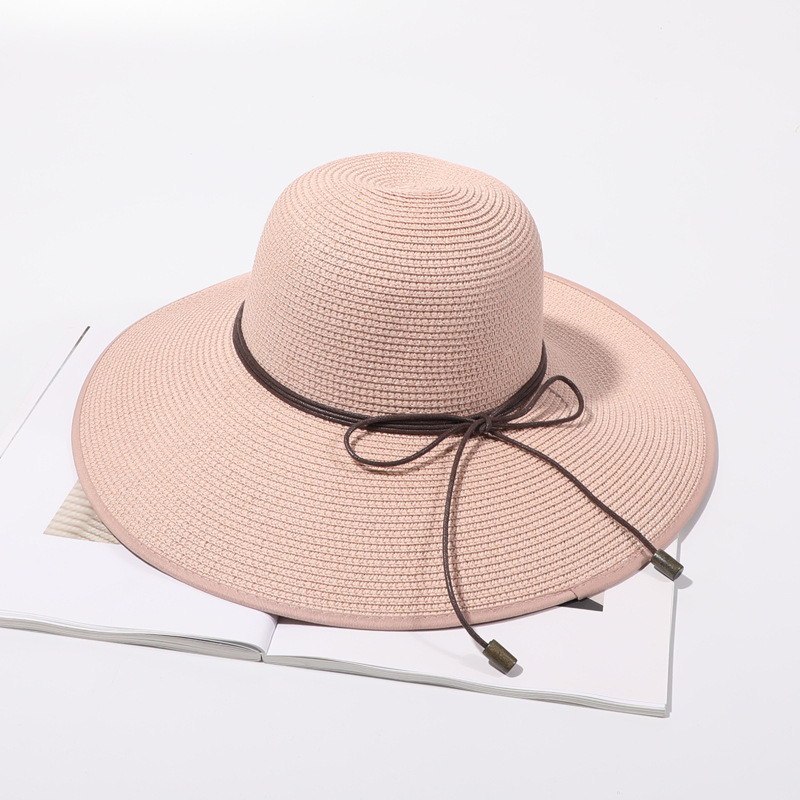 Womens Floppy Straw Hat Wide Brim Foldable Beach Cap Sun Hat for Women Upf 50+