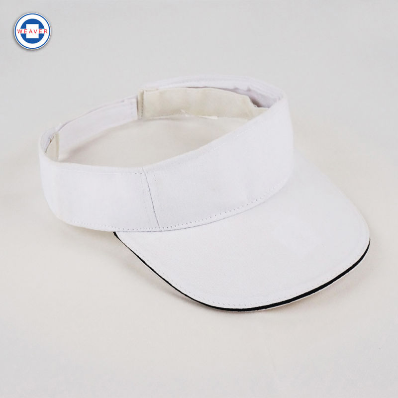 Sandwich Brim Visor Hat Plain White Sunprotect Summer Hat