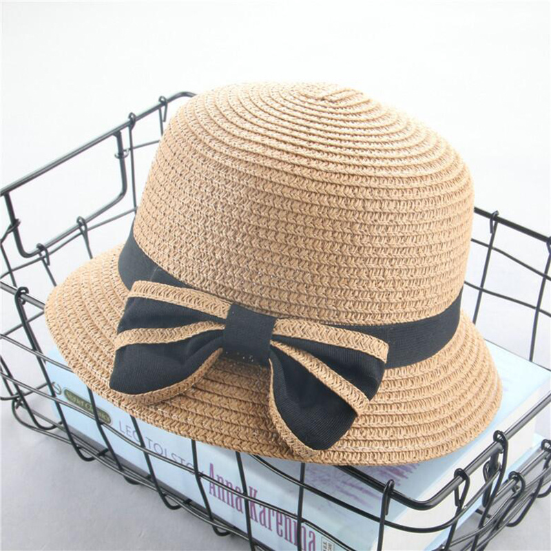 Fashion Korea Customized Unisex Summer Beach Paper Color Straw Kids Lovely Hat