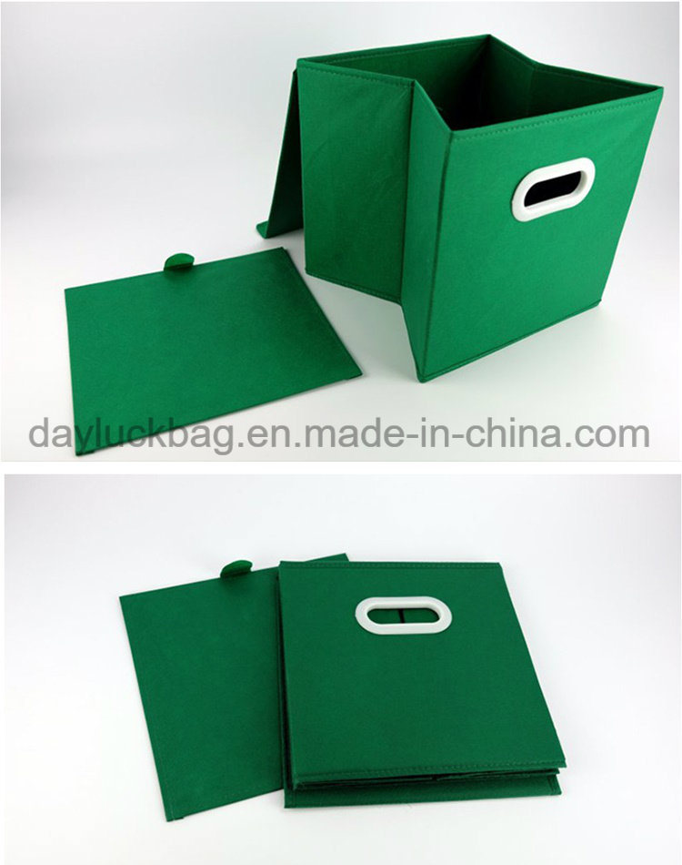 Large Non Woven Fabric Covered Foldable Cube Storage Containers Home