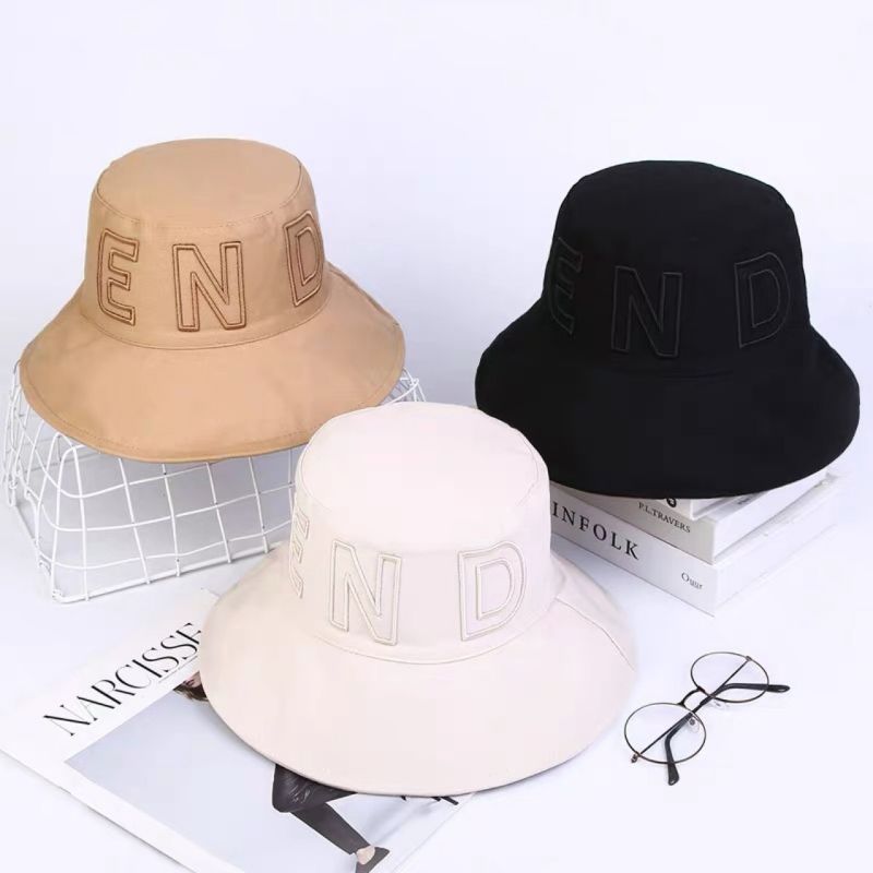 Top Quality Fisherman Hat Summer Fashion Joker Thin Embroidered Letter Sun Hat