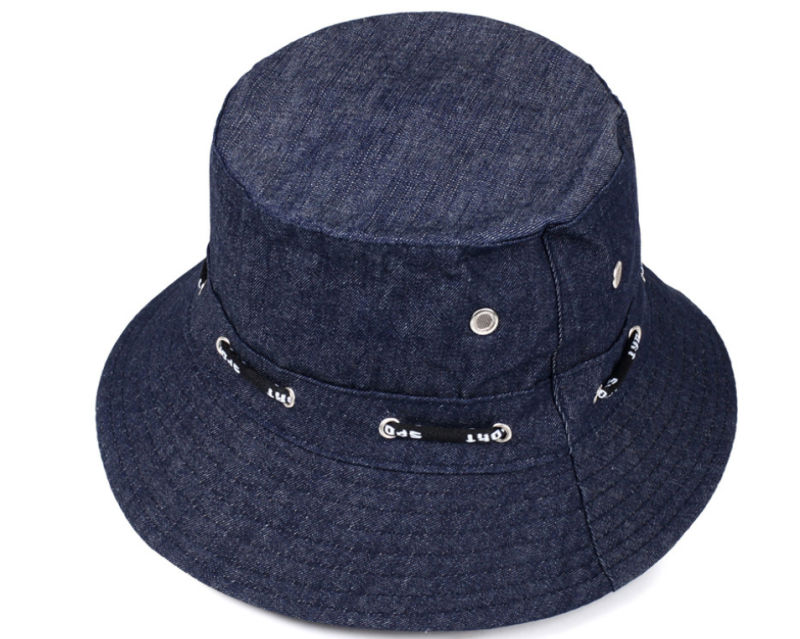 Good Quality Heavy Brushed Cotton Twill Customized Embroidery Blue Fishing Bucket Hat