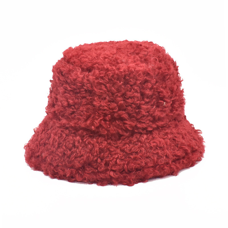 Lamb Teddy Fur Fisherman Bucket Hat