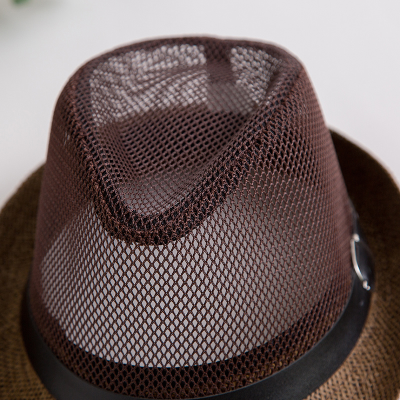 Outdoortravel Brazil Straw Mesh Cowboy Hats, Mesh Hats, Mesh Cowboy Caps, Breathable Hats, Leather Mesh Caps, Leather Ribbon Hats