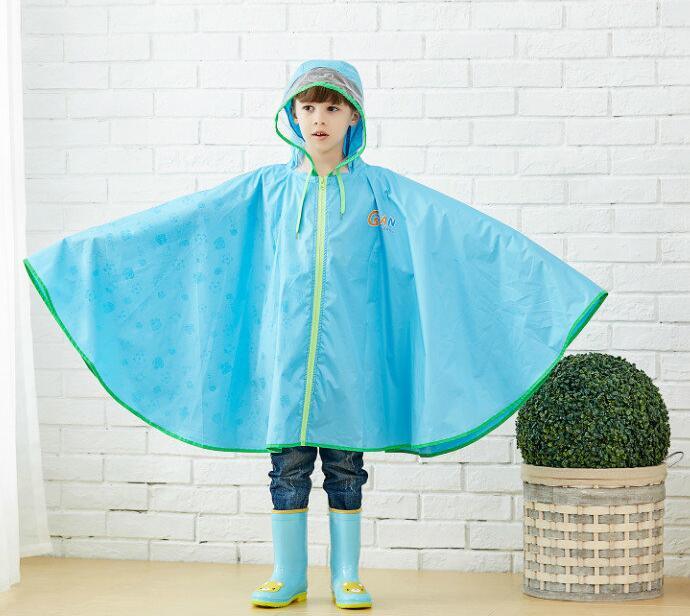 PVC/Polyester Rain Poncho Military Raincoat Proctive Clothing Rain Coat Rainsuit Poncho Raincoat Children's Raincoat for Kids with Hood