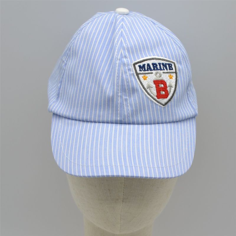 Wholesale 100% Cotton Light Blue Unisex Children Kids Summer Baseball Cap Hat for Boys and Girls with Embroidery Letter