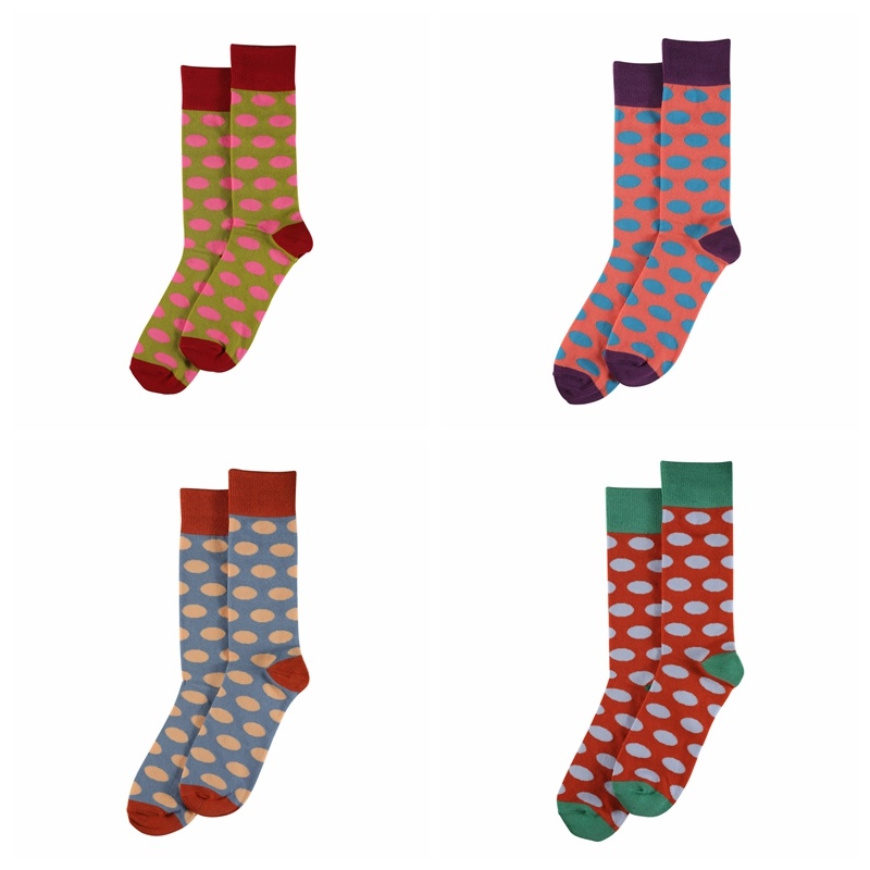 Wholesale 2021 New Design Striped Cotton Sweat-Adsorbent Jacquard Funny Socks