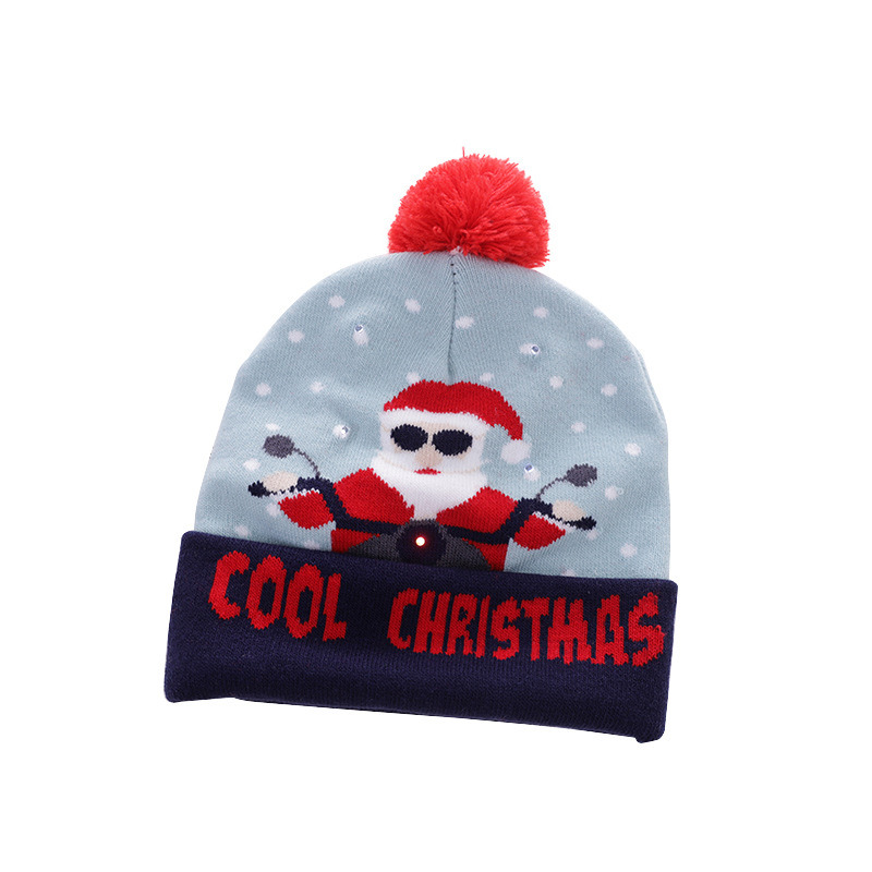 Christmas Cap for Children Women POM POM Beanie Hat