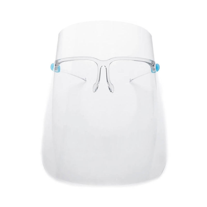 Full Anti-Fog Reusable Facial Shield Face Shield with Protective Glass Frame Wholesale Distributor