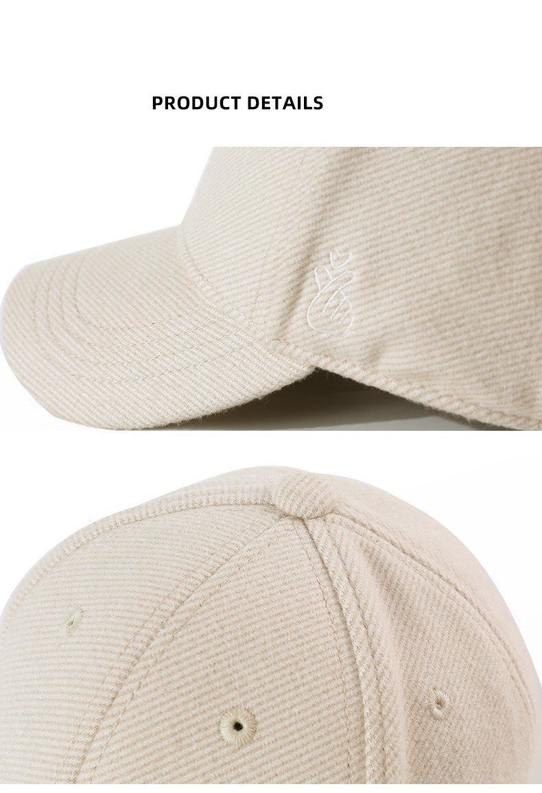 Custom Thick Autumn and Winter Baseball Cap, Warm Cap Hat, Dacron Cap with Long Visor