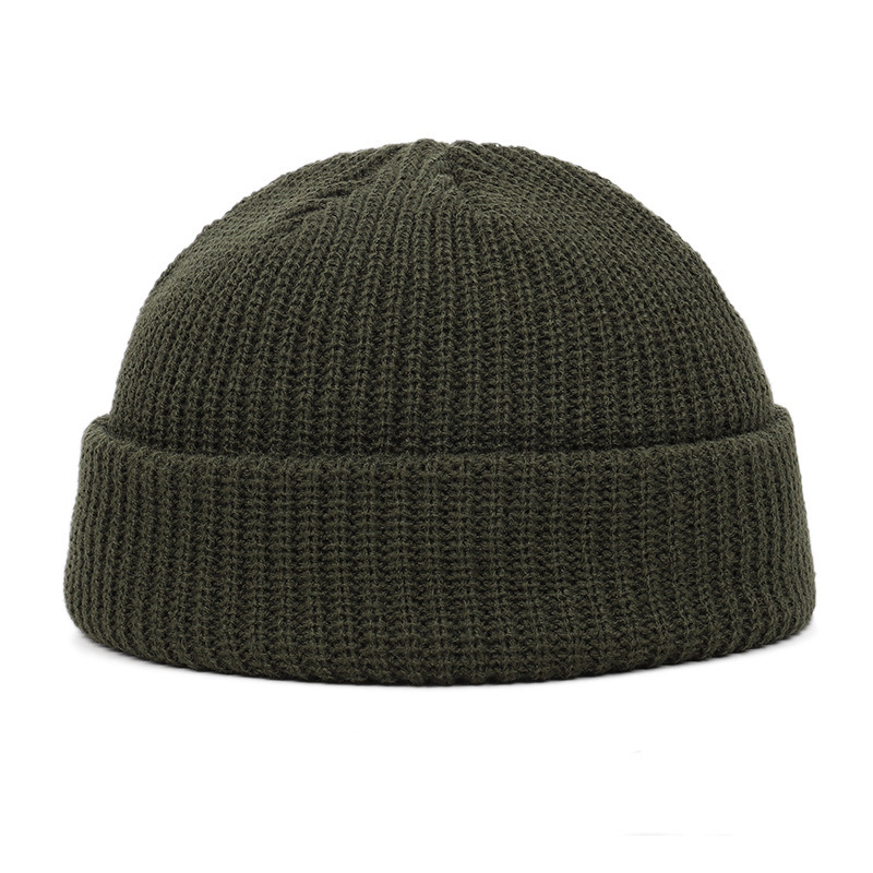 Winter Hat Wholesale Knitted Short Ribbed Knitted Knitting Hat Adult Hat Men Hat Winter Hat