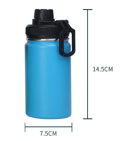 Stainless Steel Wide Mouth Vacuum Insulated Kids Water Bottle Leak Proof Cap