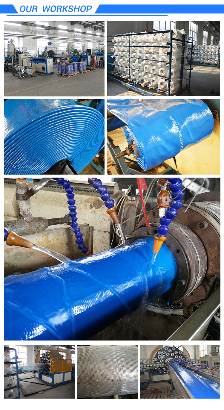 Customised Big Size PVC Layflat Hose with High Tensile Textile Cords.