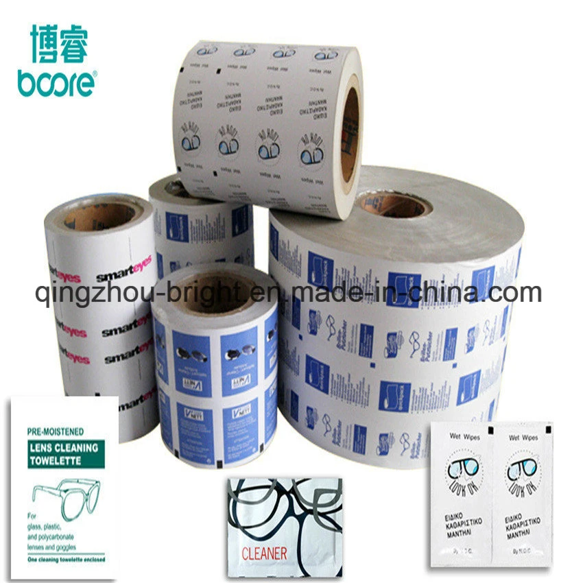 Lens Cleaning Wipe Paper Alu Laminated Pouch Cleansing Wipe Wrapper Film