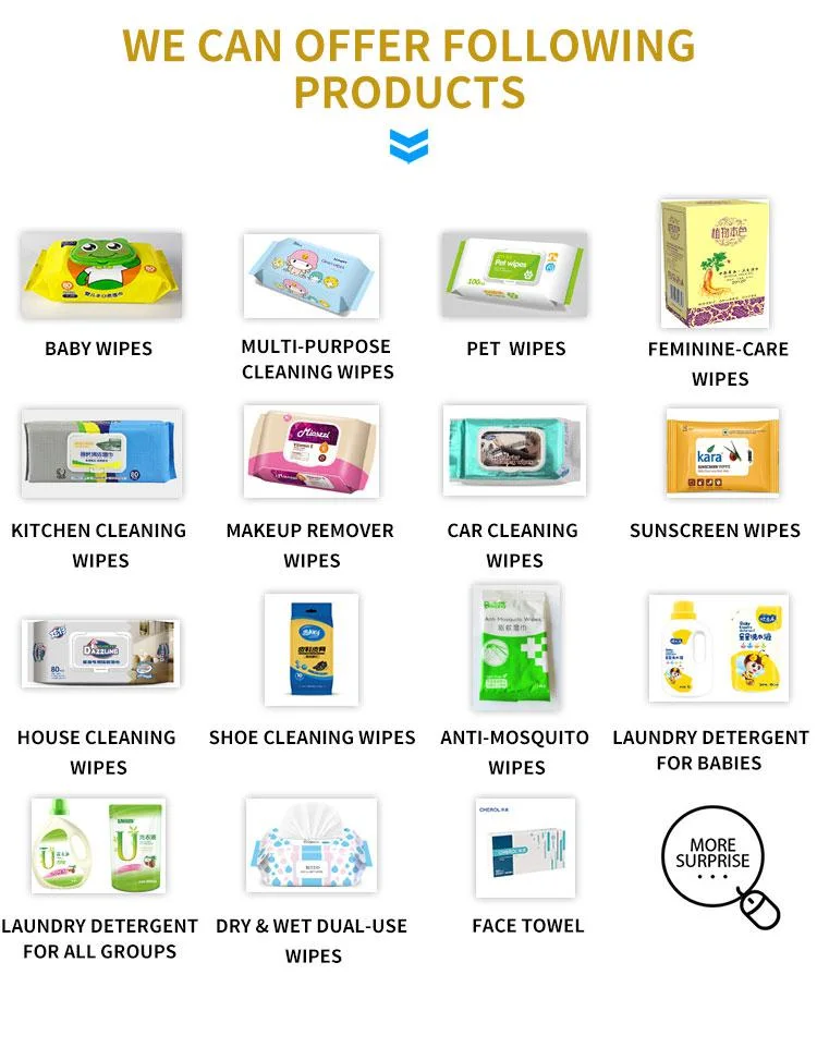 Household Care Multi-Function Disposable Nonwoven Fabric Kitchen Cleaning Wet Wipes for Kitchen Clean