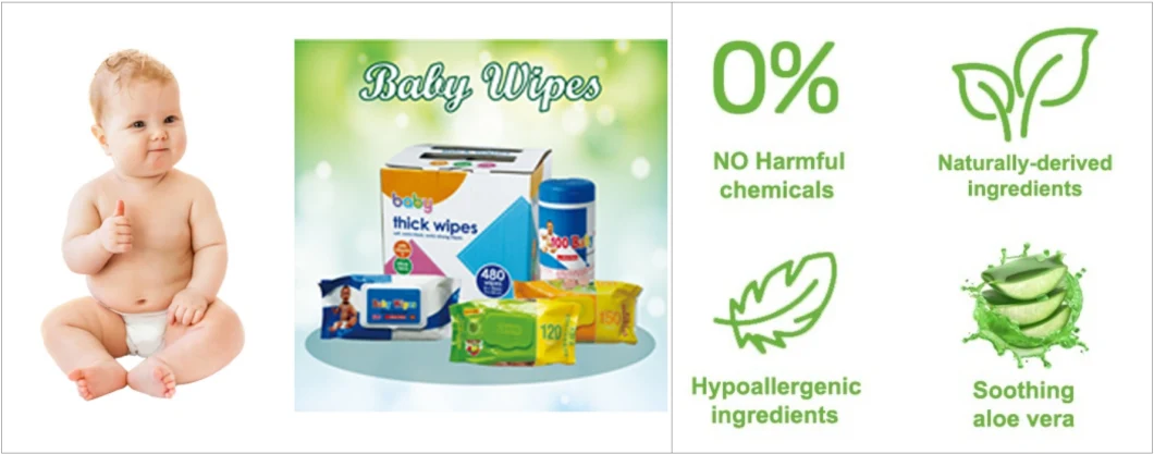 Paraben and Alcohol Free Eco- Friendly Babies Flushable Wipes