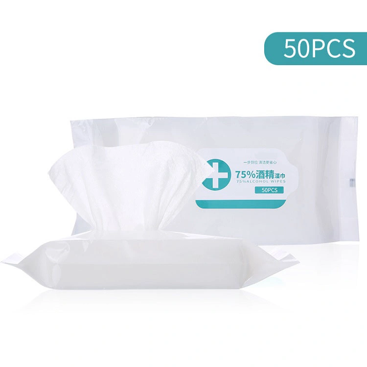 50sheets Disinfectant Wipes Cleaning Alcohol Wipes Disinfectant Alcohol Wet Wipes