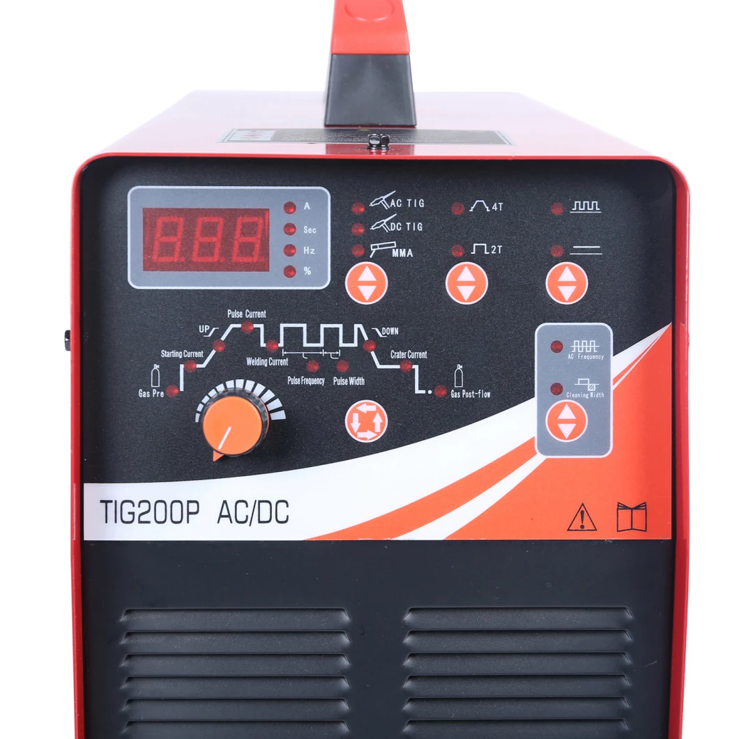 CE Approved TIG200pulse AC/DC/MMA for Mild/Stainless Steel and Aluminum IGBT Inverter Welding Machine