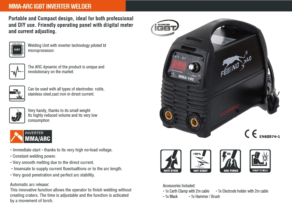 Arc Eco Series IGBT MMA Welders MMA Anti Stick Welding Machine Plus Series E7018 Welding Machinery