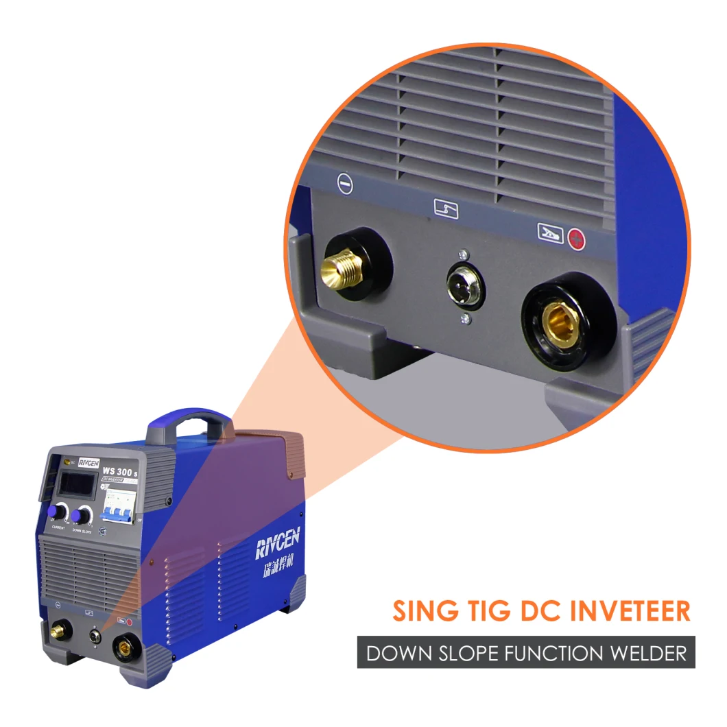 Single TIG DC Inverter Welding Machine, Welder with Down Slope Function