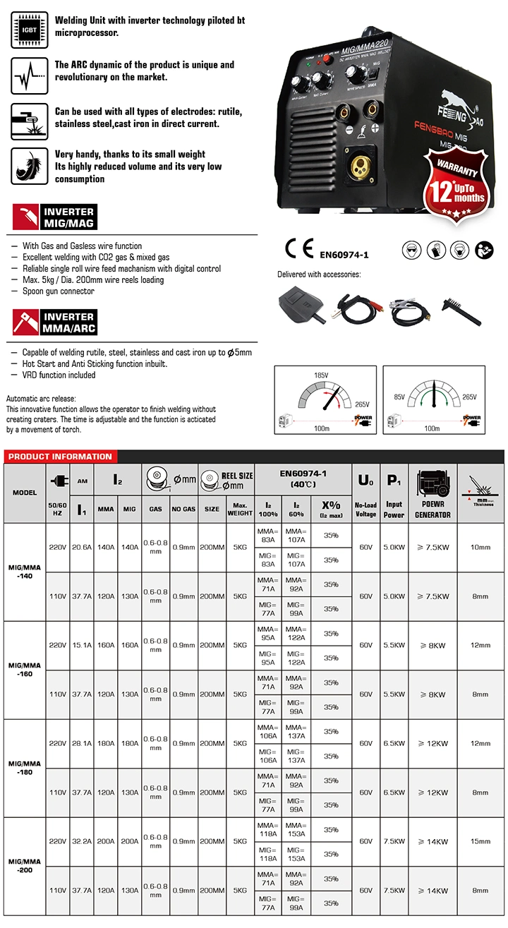 Inverter Welding Equipment Multi Function MMA/Mag/MIG Welder