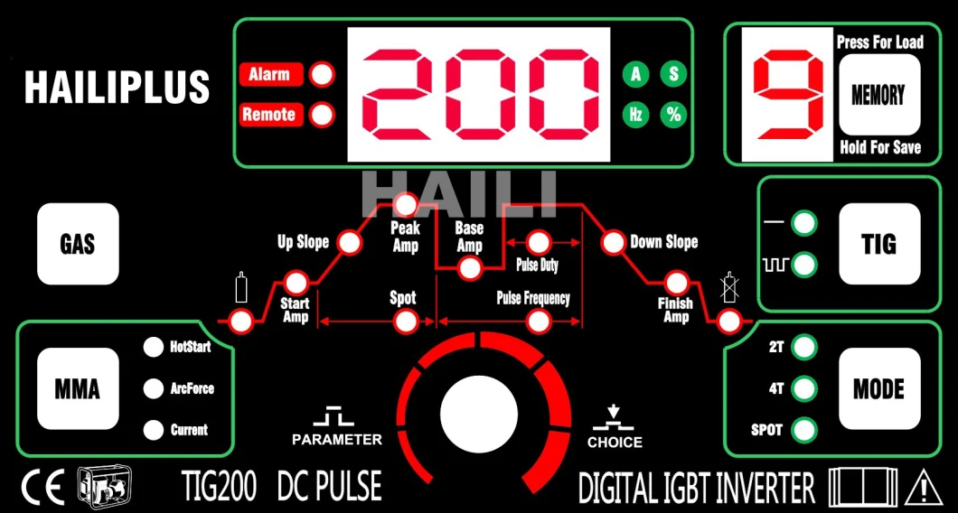 MCU DC Pulse TIG/MMA-180A Welding Machine Ws200A Welder MCU DC TIG-200dp